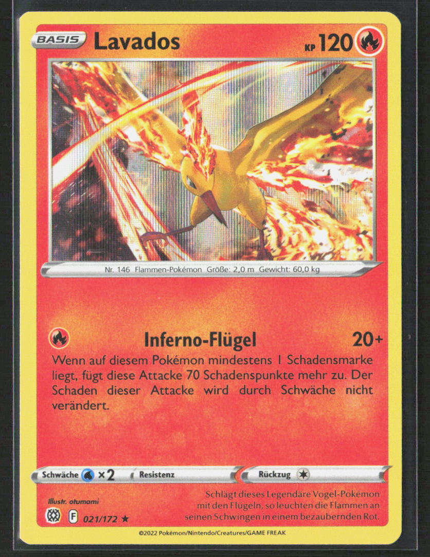 Pokemon TCG Lavados 021 Feuer 2022 Holo Strahlende Sterne NM