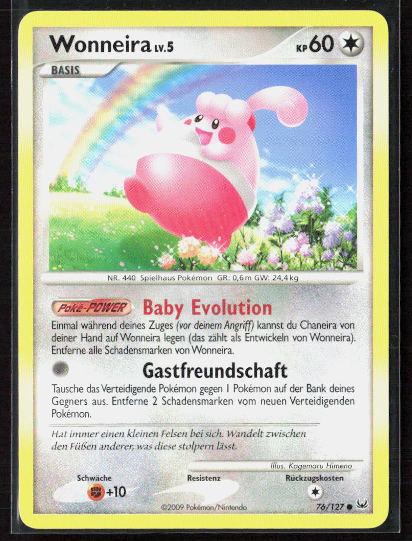 Pokemon Wonneira 76 Farblos 2009 Platin NM
